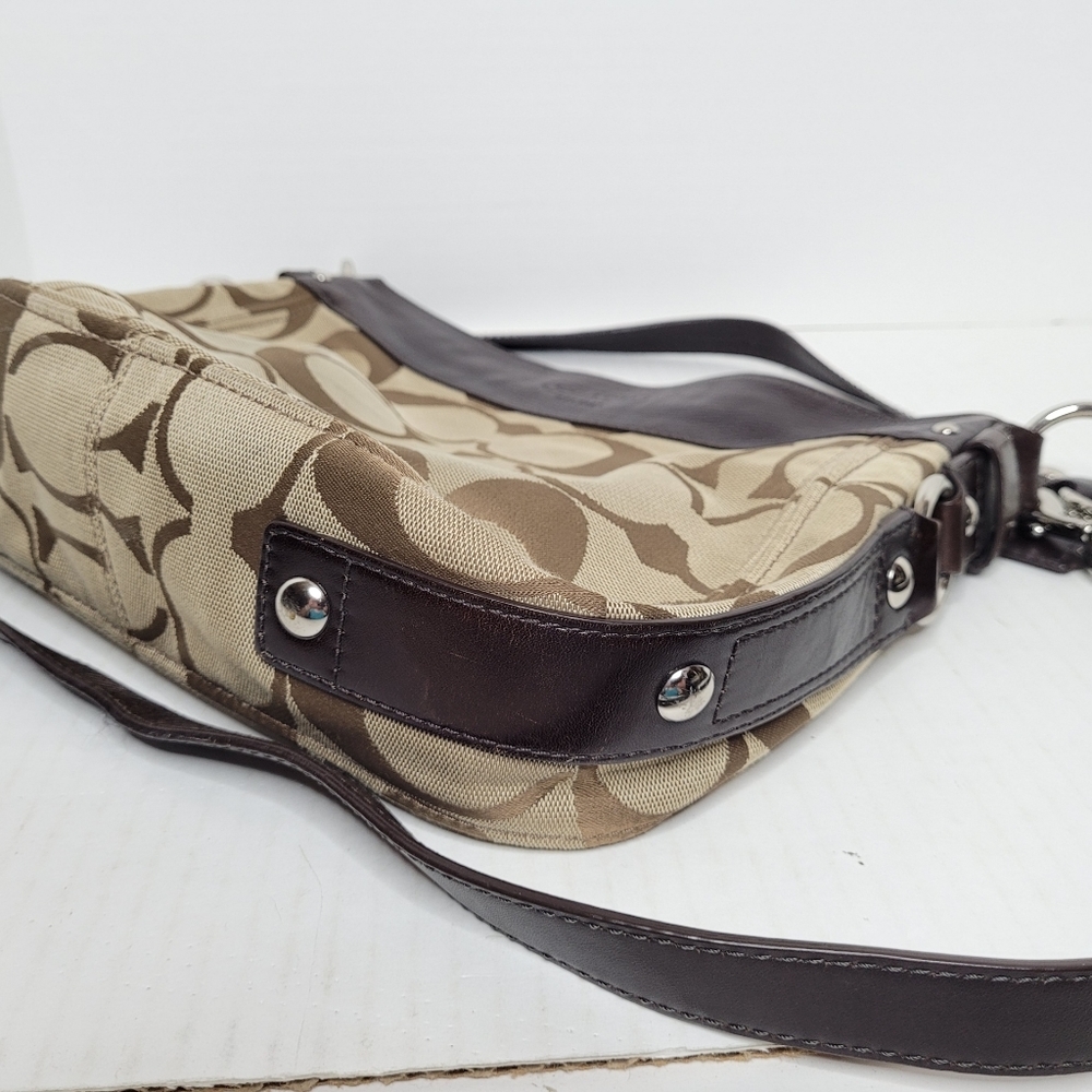 Coach Signature C's Zoe Canvas Hobo J1020-F14708 - Picture 9 of 14